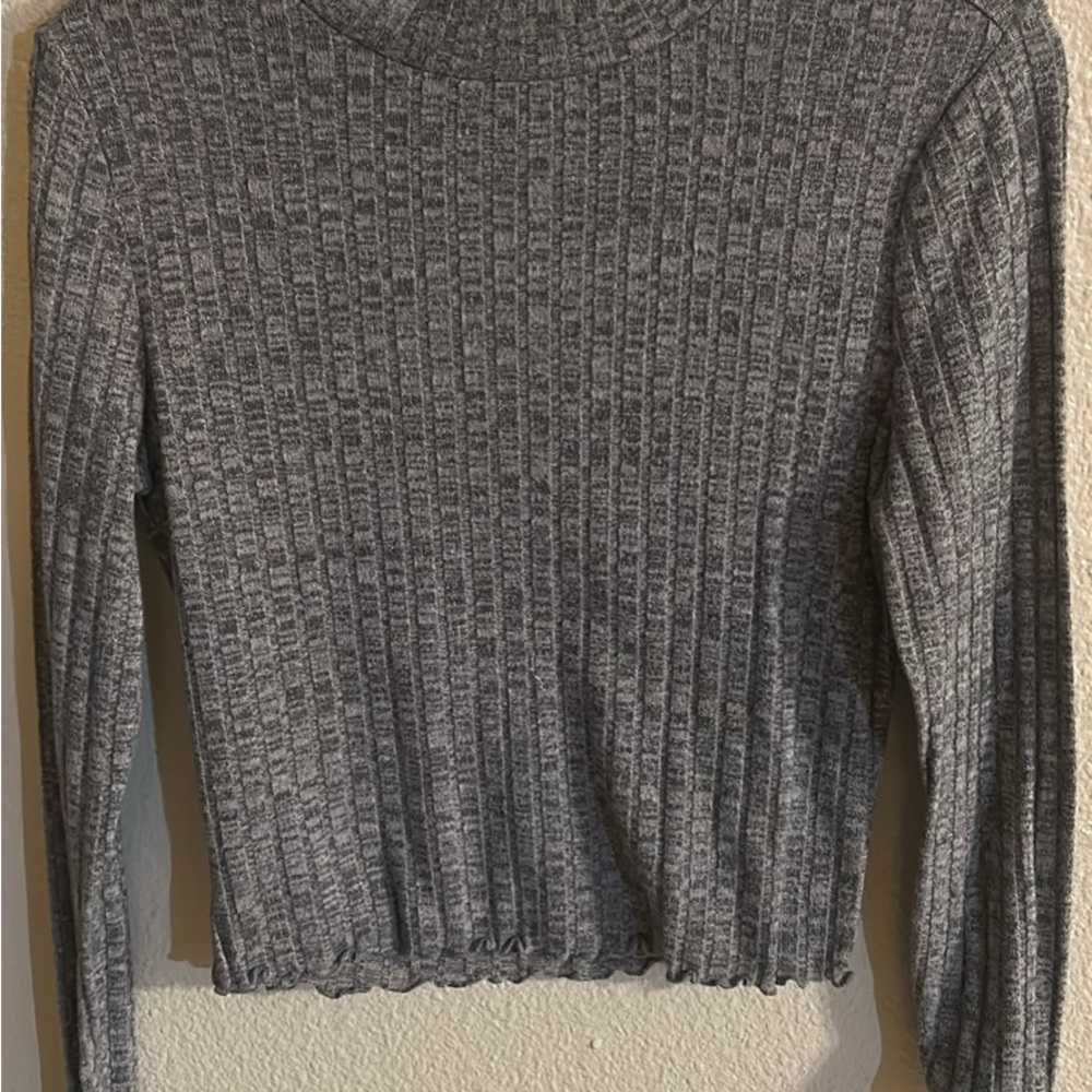 Candie's Charcoal Ribbed Women's Sweater